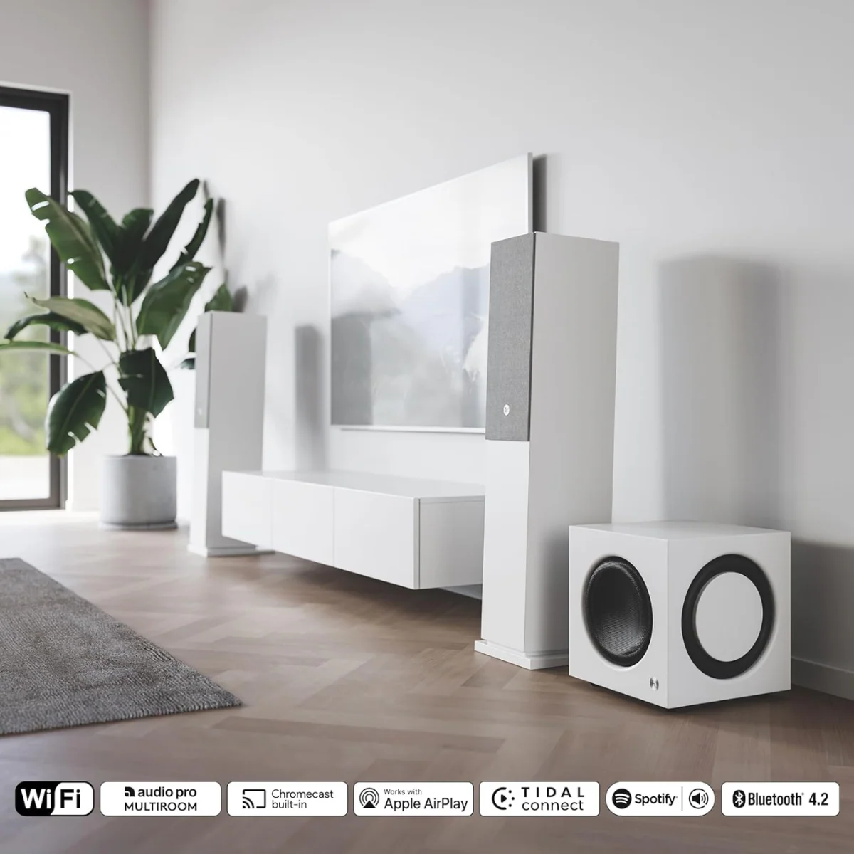 Audio Pro A48 Wireless & WiFi Floor Standing Speakers - Image 3