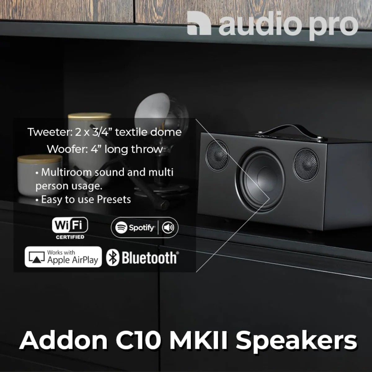 Audio Pro Addon C10MKII Multi-Room Wireless & WiFi Speaker - Image 8