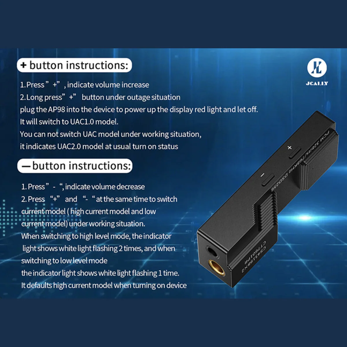 JCALLY AP98 Portable DAC Dongle & Amp - Image 10