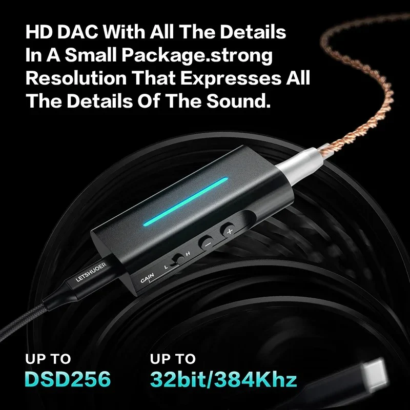 Letshuoer DT03 Portable USB DAC & Amp - Image 4